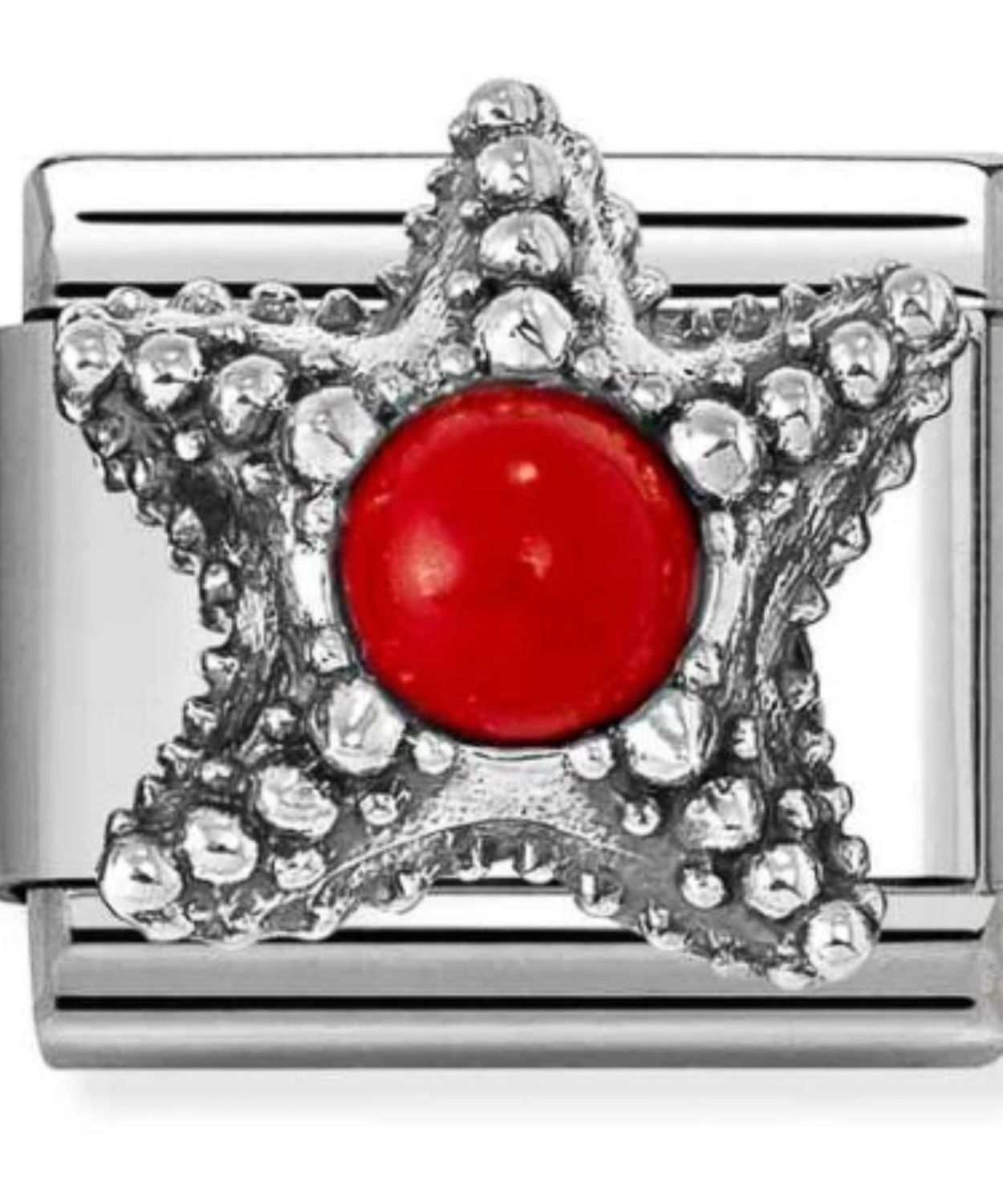 Nomination Element Rozgwiazda z czerwonym koralem Silver 925.jpg